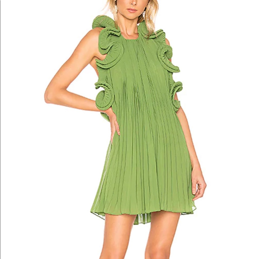 Amur ruffle mini dress